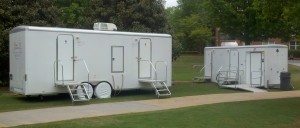 Ten Stall Trailer and ADA Certified Restroom Trailer at Furman Commencement 2013