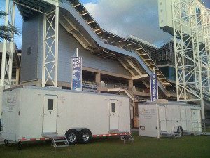 Portable Restroom Trailers for Sports Events