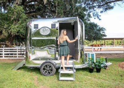 Beautiful Portable Vintage Restroom Rental on Farm with Horses