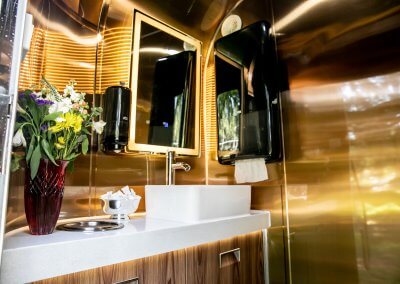 Gorgeous Gold Interior on Restrooms for Events