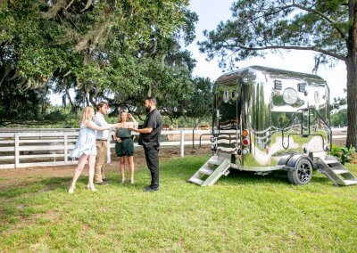 New Gathering Place around Portable Event Restroom